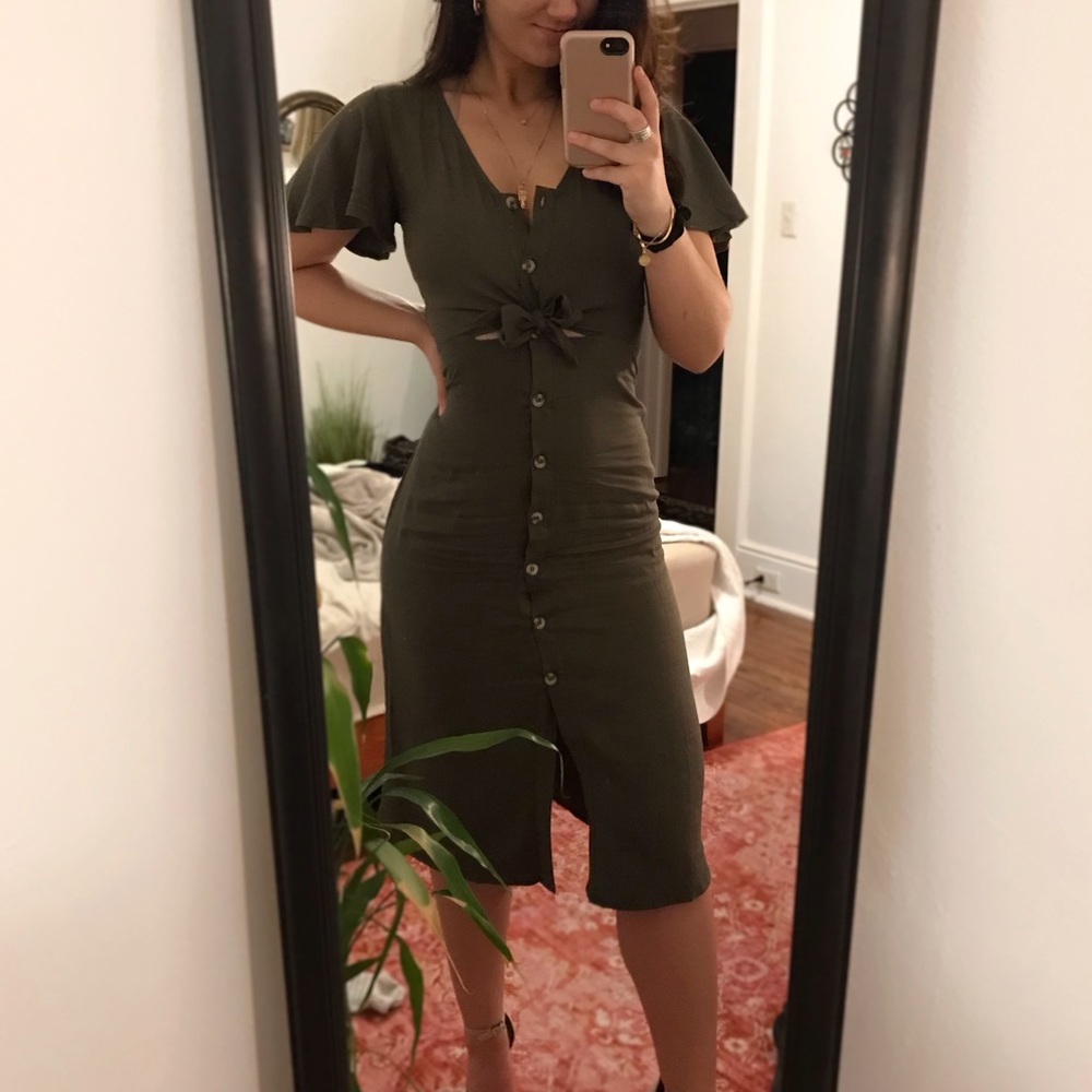 Army green dress